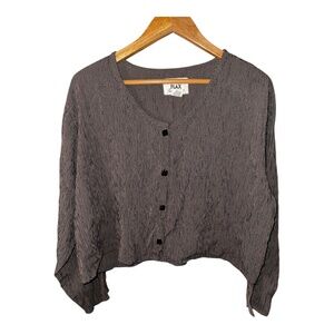 FLAX Rayon Houndstooth Crop Top Engelhart M Lagenlook